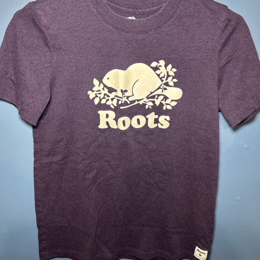 Roots Short Sleeve Tee in Deep Purple - Picture 4 of 7